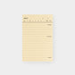 Daily planning notepad, retro library card inspired design. 3.25 x 5", Manila color way.