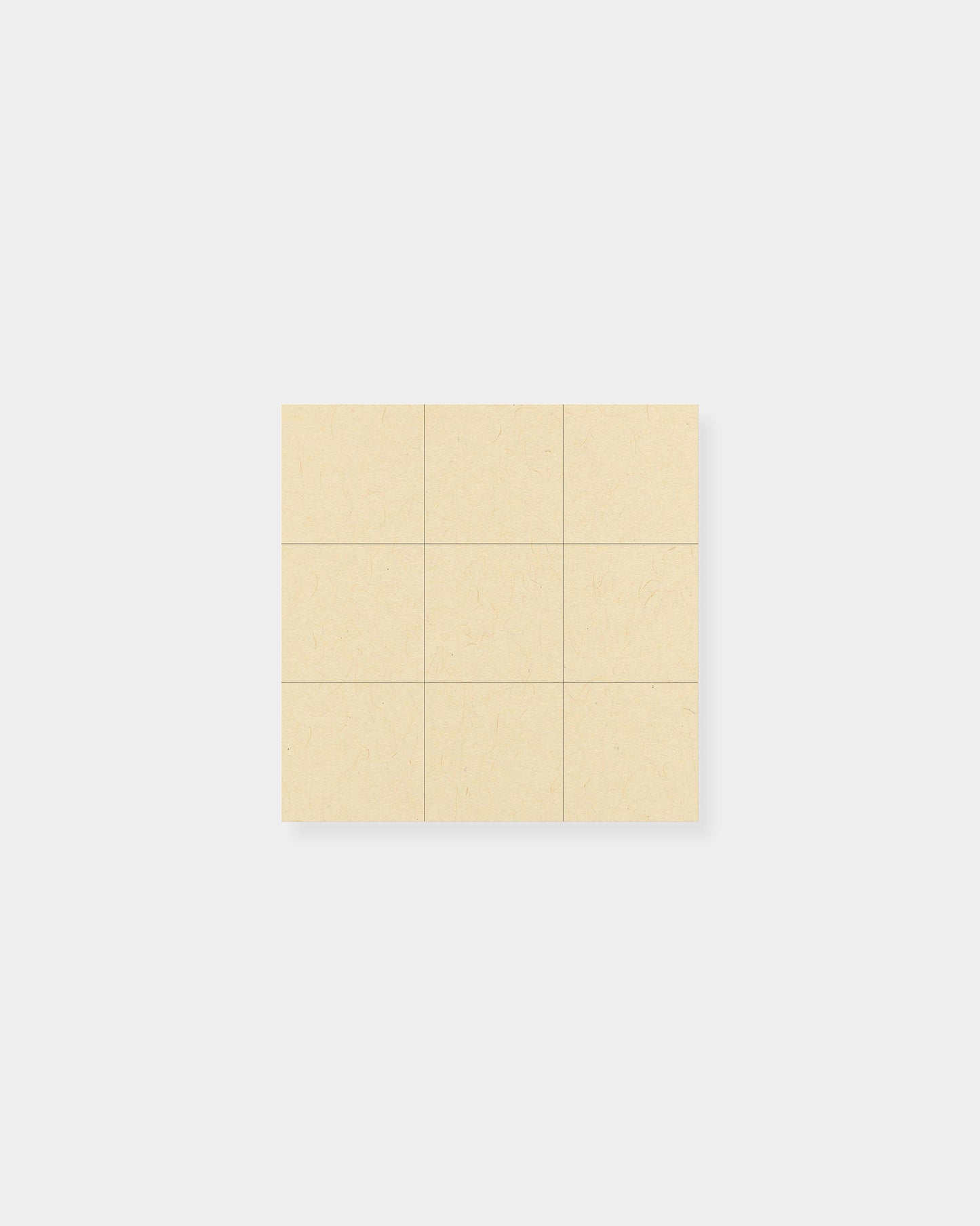 Square notepad, three-by-three design. 3.5 x 3.5", Manila color way.
