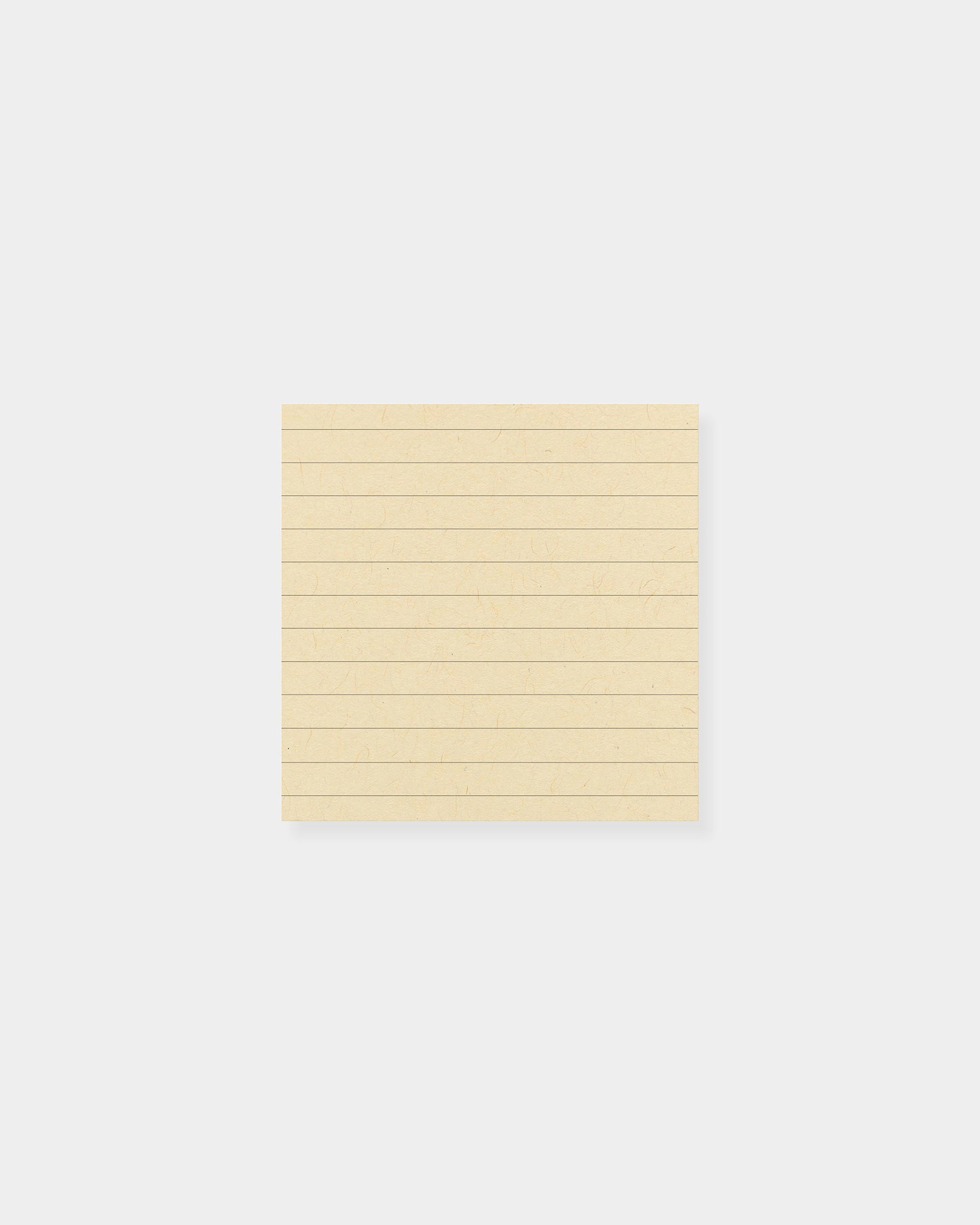 Square notepad, lined design. 3.5 x 3.5", Manila color way.
