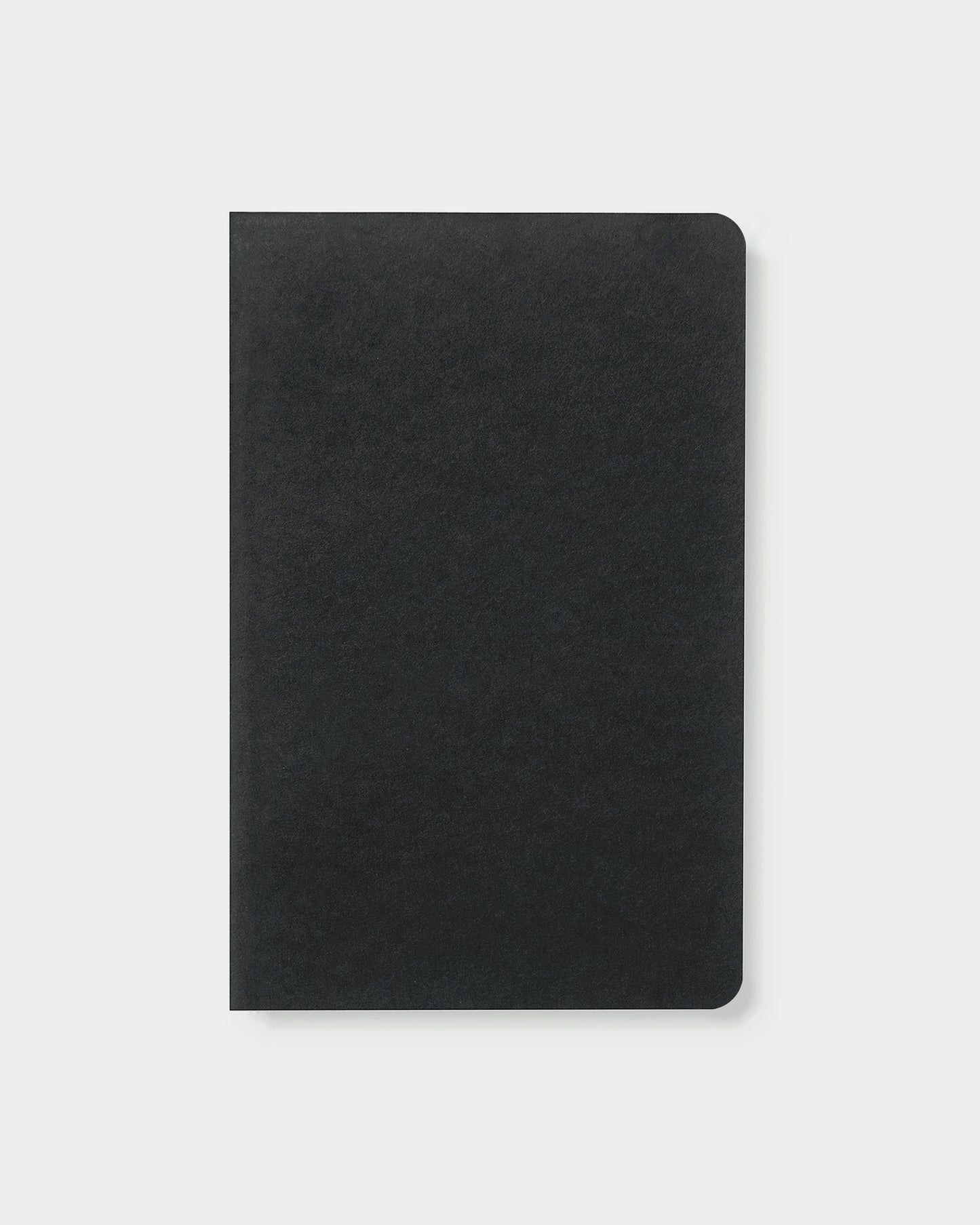 4.25 x 6.5" standard notebook, made with eco-friendly papers. Blank pages, black color way.