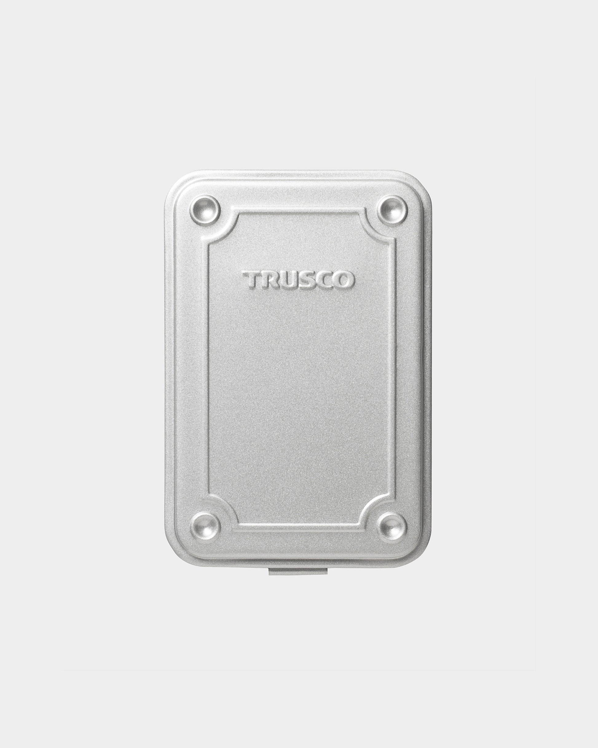 Top down view of Trusco T-150 small steel toolbox.