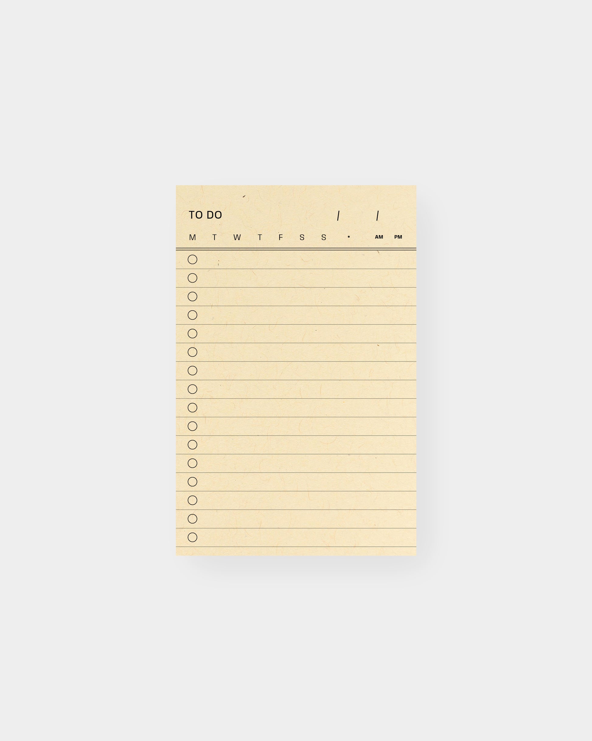To do list notepad, vintage minimalist inspired design. 3.25 x 5", Manila color way.