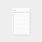 To do list notepad, vintage minimalist inspired design. 3.25 x 5", white color way.